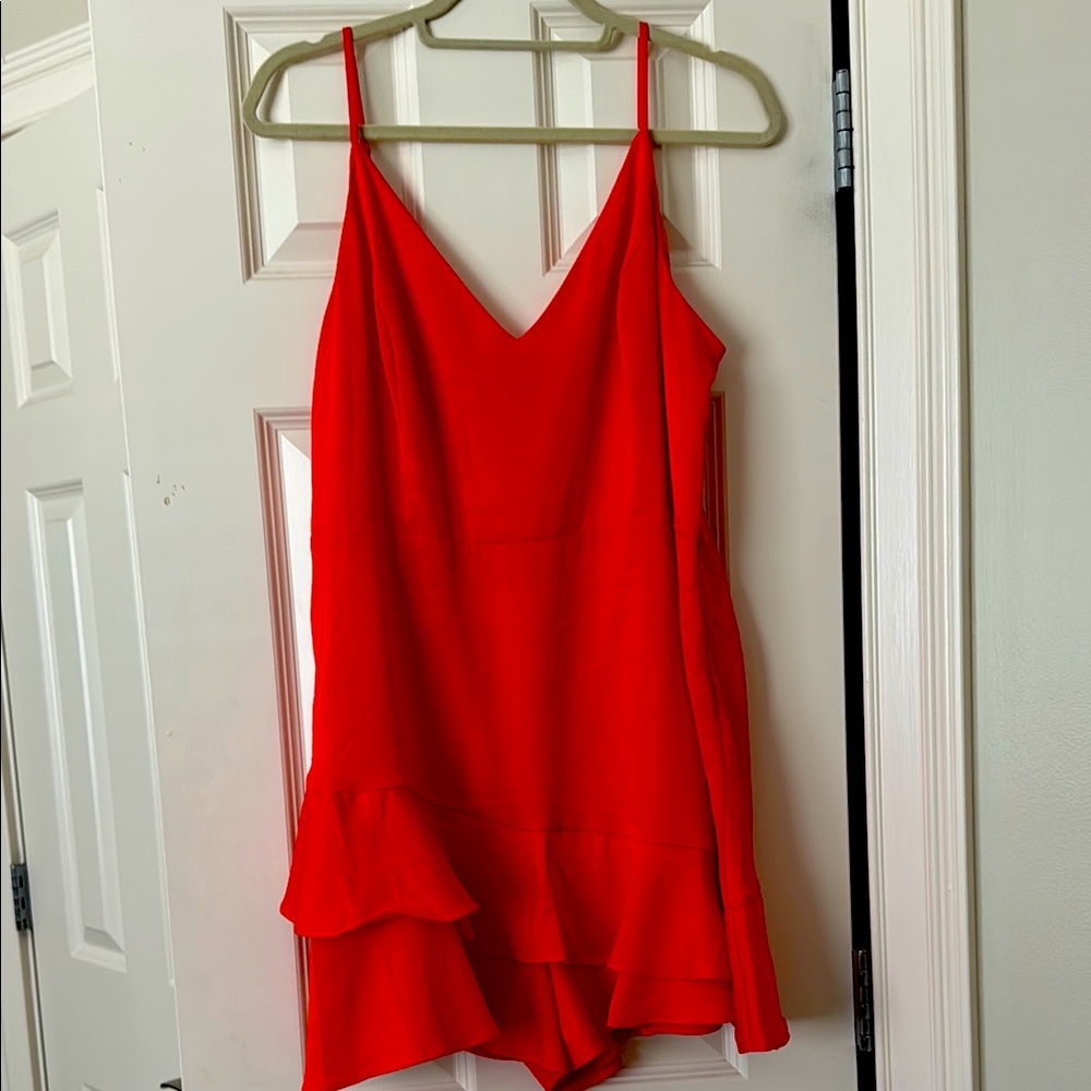 Express Bold Orange Sleeveless Dress